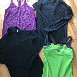 Lot of under armour and Nike